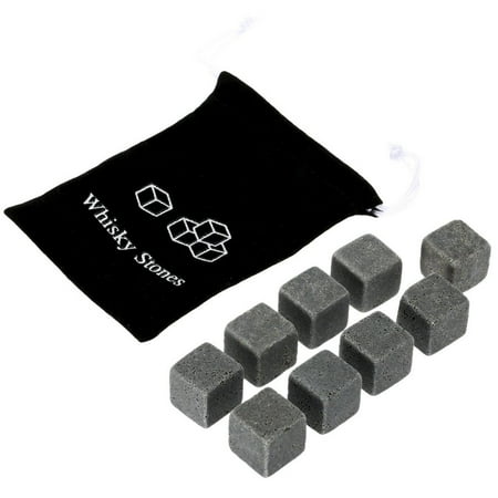 9PCS WHISKY ICE STONES DRINKS COOLER CUBES WHISKEY GRANITE SCOTCH & POUCH 9PCS WHISKY ICE STONES DRINKS COOLER CUBES WHISKEY GRANITE SCOTCH & POUCH